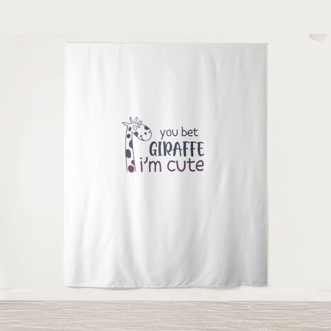 Tenture Tu paries Giraffe Je suis mignonne (Devant)
