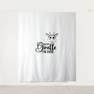 Tenture Tu paries Giraffe Je suis mignonne, Bébé drôle, Bé