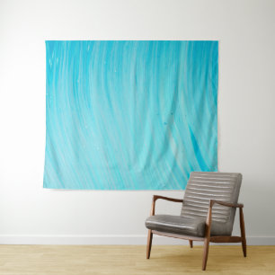 Tenture Tube Bleu Vague Eau Sarcelle Cool