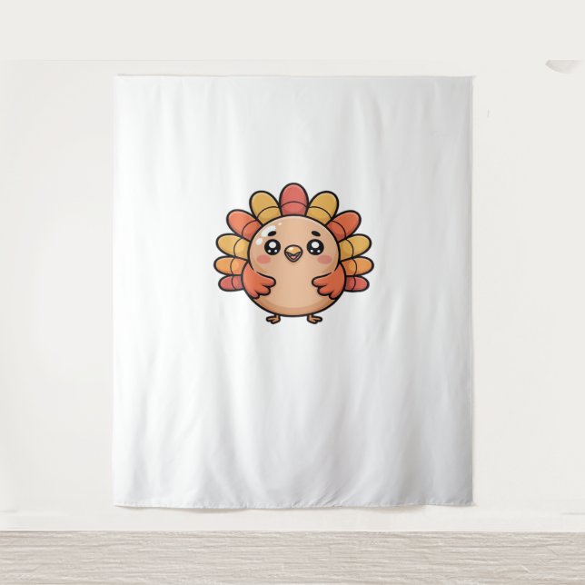 Tenture turquie d'action de grâces kawaii T-shirt classiqu (Devant)