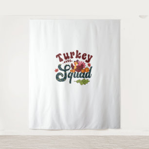 Tenture Turquie Squad Drôle Thanksgiving Day Run Pilgrim G