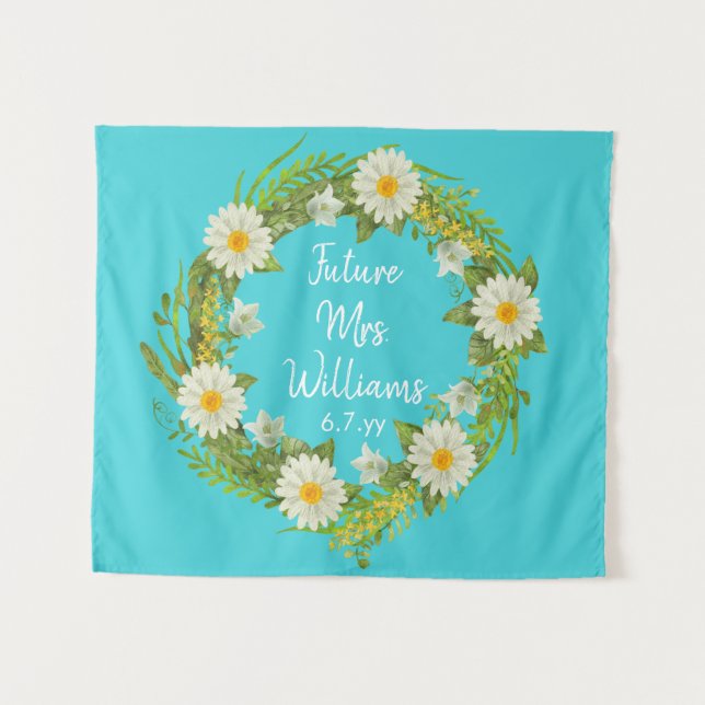 Tenture Turquoise Future Mme Daisy Fête des mariées Contex (Devant (Horizontal))