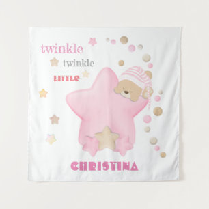 Tenture Twinkle Twinkle Star Baby Girl Teddy Bear
