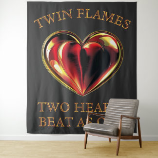 Tenture Two Hearts Beat As One Twin Flames Soulmates Love
