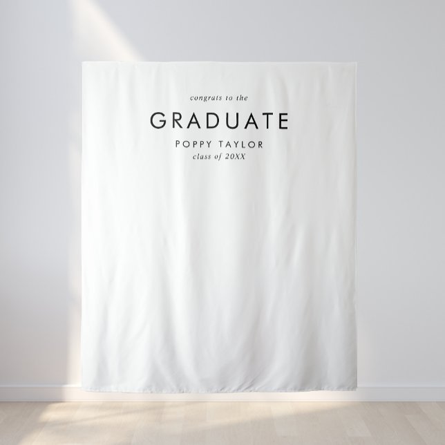 Tenture Typographie chic Diplômé Diplôme d'études avec pho (Créateur téléchargé)