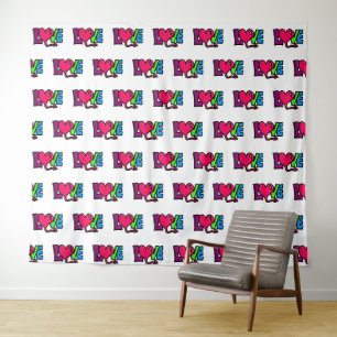 Tenture Typographie d'art du mot Amour