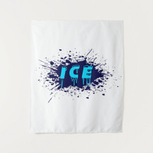 Tenture Typographie de Graffiti de Glace Design d'Art de R
