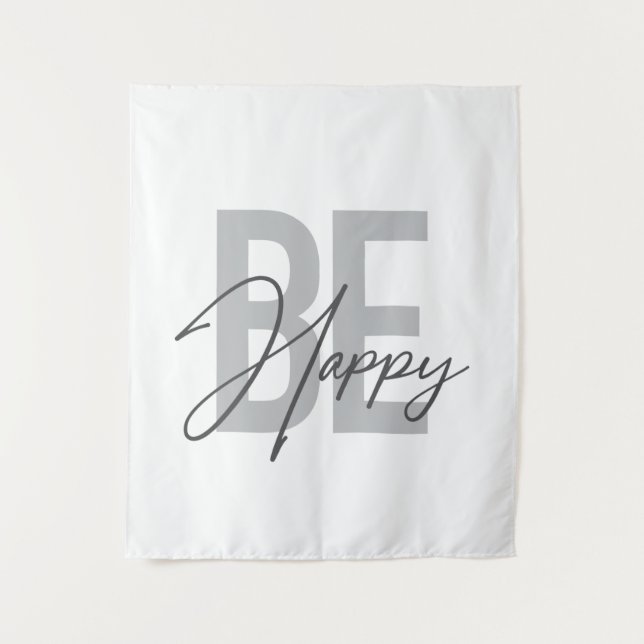 Tenture Typographie moderne, simple, cool de Be Happy (Devant)