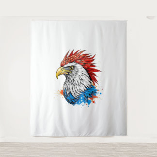 Tenture un aigle chauve rouge