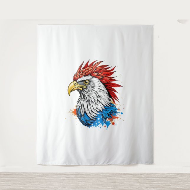 Tenture un aigle chauve rouge (Devant)