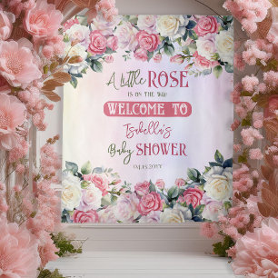 Tenture Un Baby shower Floral Un Petit Rose