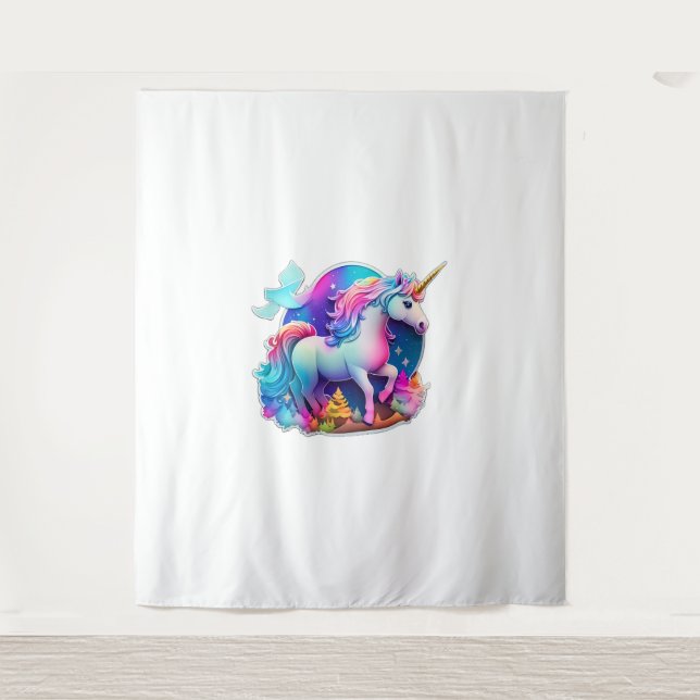 Tenture Un Beau Sticker Unicorn (Devant)
