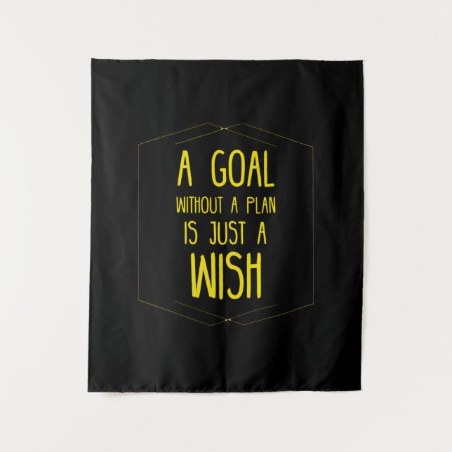 Tenture Un but sans une citation inspirante de plan (Devant)