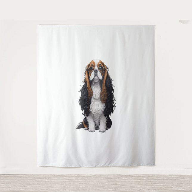 Tenture Un chien mignon, le roi Charles Spaniel (Devant)