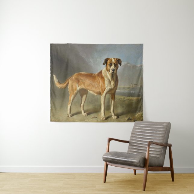 Tenture Un chien St Bernard (En situation (horizontale))