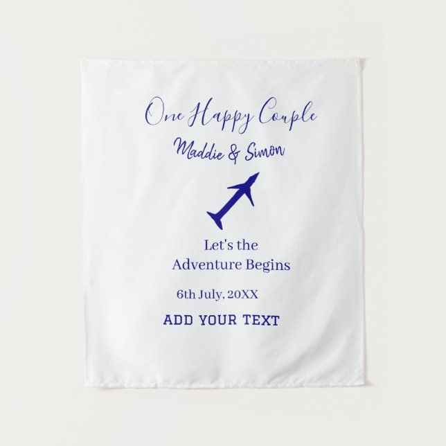 Tenture Un couple heureux, l'aventure du mariage commence  (Devant)