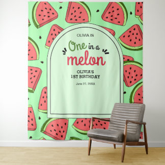 Tenture Un dans un Melon Eté Watermelon 1er Anniversaire