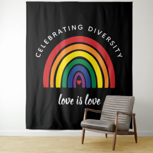 Tenture Un Gay pride LGBT célèbre la diversité L'amour est