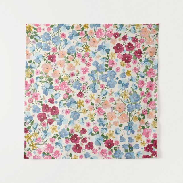 Tenture Un motif sans couture fleurit au milieu de l'été.  (Devant)