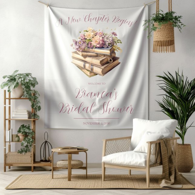 Tenture Un nouveau chapitre commence ! Fête de mariage ave (Créateur téléchargé)
