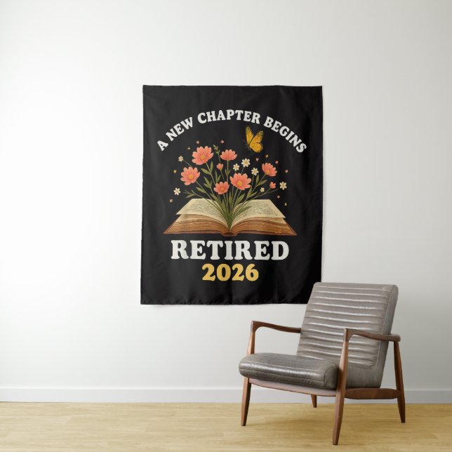 Tenture Un nouveau chapitre commence Retraité 2026 (En situation)