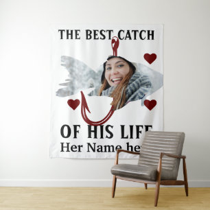 Tenture Un pêcheur chanceux couple de poissons photo assor