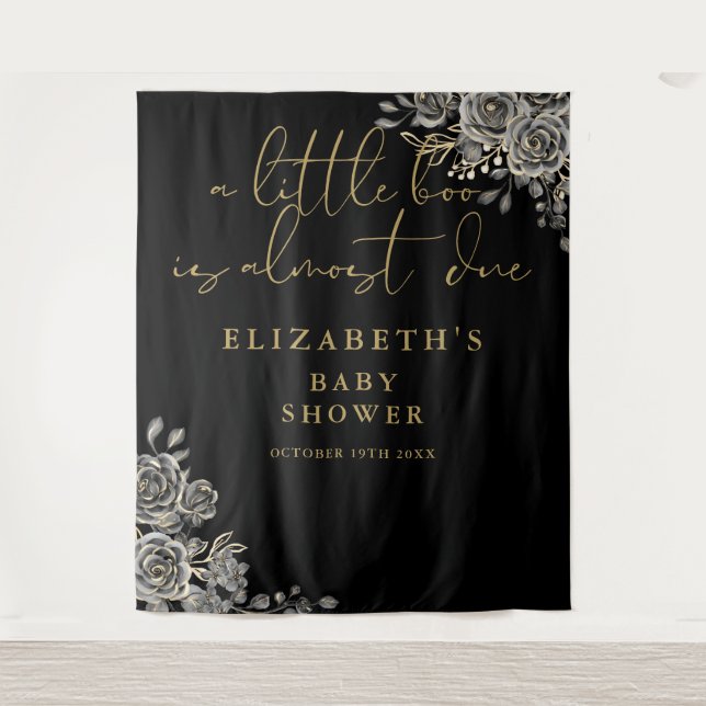 Tenture Un petit Baby shower gothique Boo Photo fond (Devant)