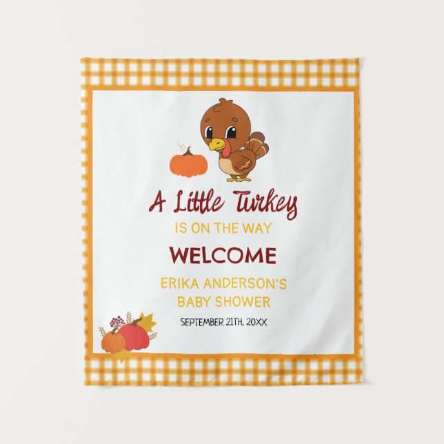 Tenture Un petit Baby shower turc Thanksgiving (Devant)