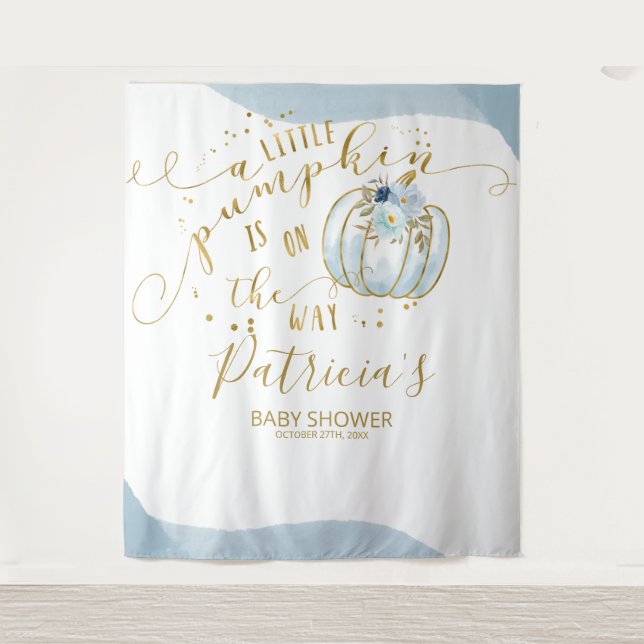 Tenture Un petit garçon citrouille bébé shower toile de fo (Devant)