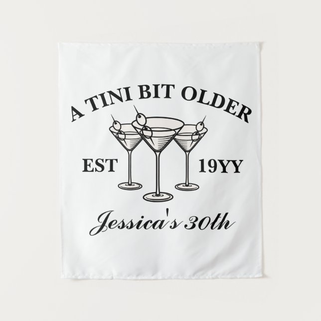 Tenture Un peu plus âgée Fête d'anniversaire sur mesure Bl (Devant)