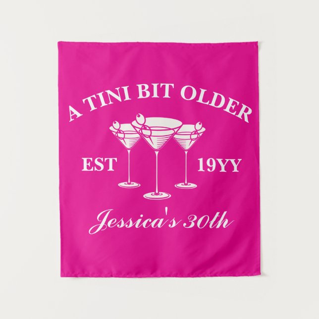 Tenture Un peu plus vieux Martini Fête d'anniversaire pers (Devant)