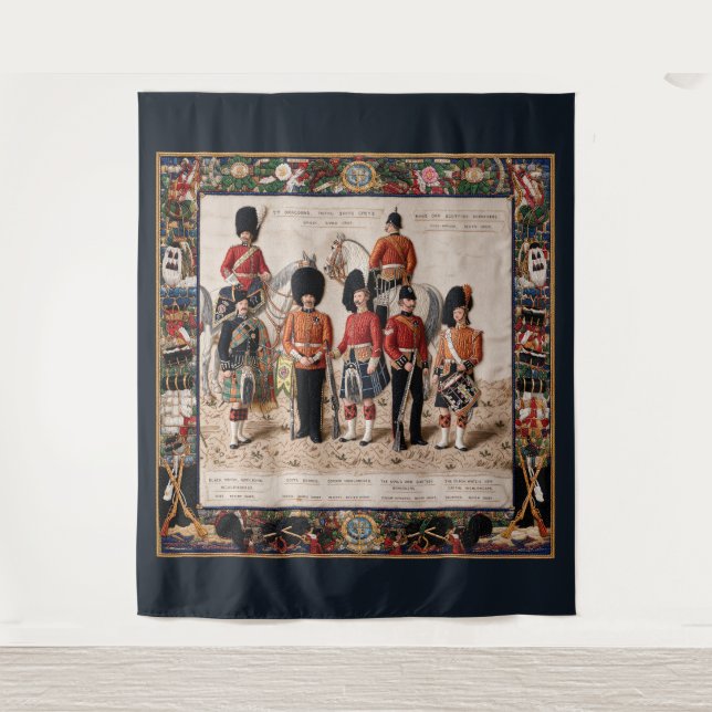 Tenture Un point de broderie sur toile des régiments écoss (Devant)