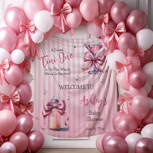 Tenture Un Tini sucré One Coquette Baby shower fond