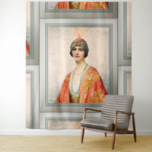 Tenture Une beauté en costume oriental par William Wontner