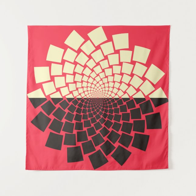 Tenture Une fleur stylisée émergeant de l'eau, ou d'une mo (Devant)