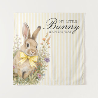 Tenture Une jolie petite Fête de Naissance de Lapin Floral