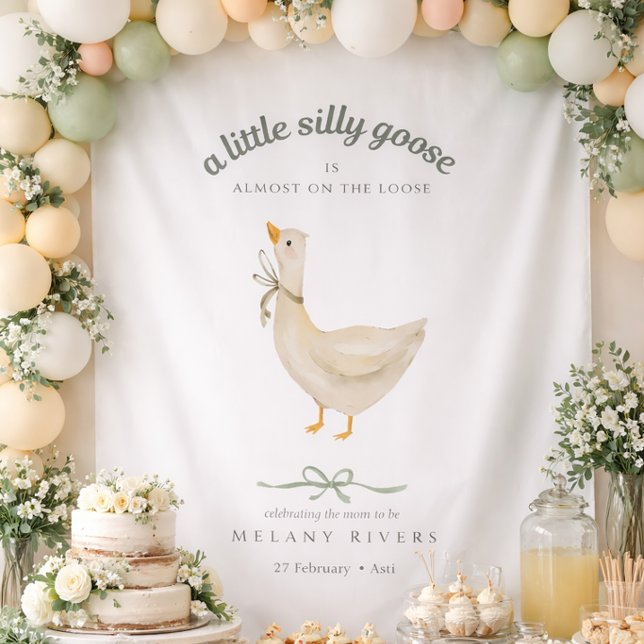 Tenture Une poule idiote en liberté Baby shower (Créateur téléchargé)