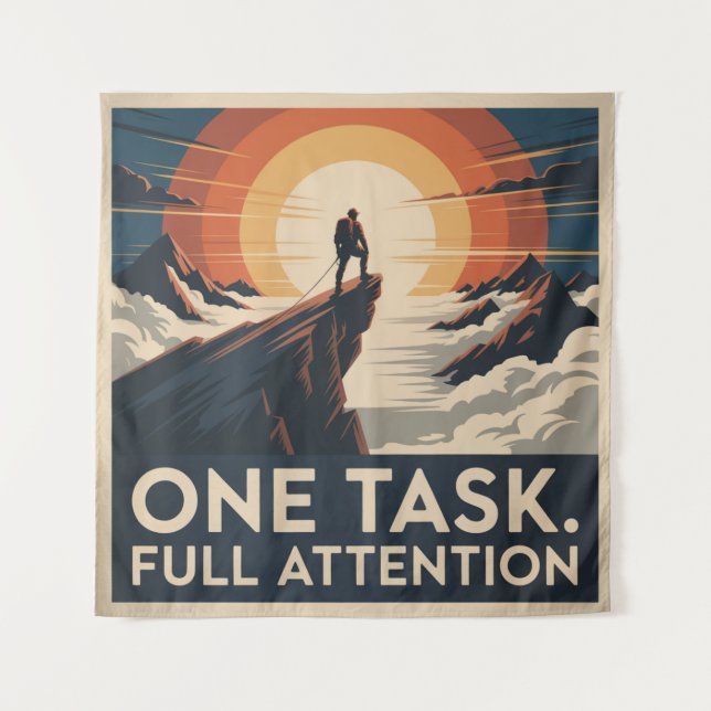 Tenture Une tâche. Pleine attention (Devant)