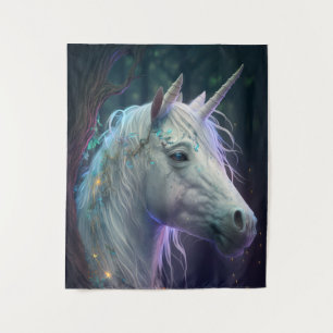 Tenture Unicorn Animal Portrait Peinture Faune En Plein Ai