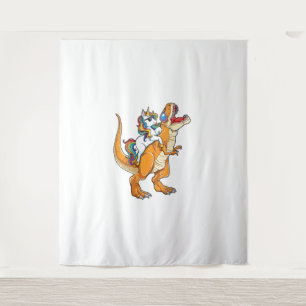 Tenture Unicorn équitation T rex Hommes Dinosaur Drôle Gar