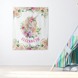 Tenture Unicorn Floral