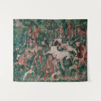 Unicorn Hunt Medieval Art, Unicorn Se Défend