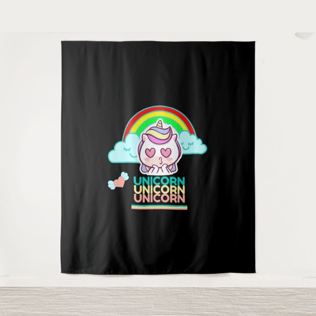 Tenture Unicorn Love (Devant)