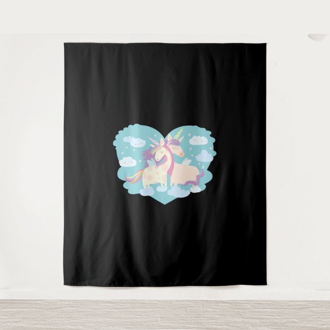 Tenture Unicorn Love (Devant)