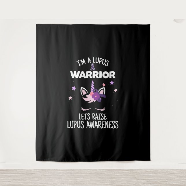 Tenture Unicorn Lupus Guerrier Cadeau Augmenter la sensibi (Devant)