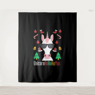 Tenture Unicorne de Noël