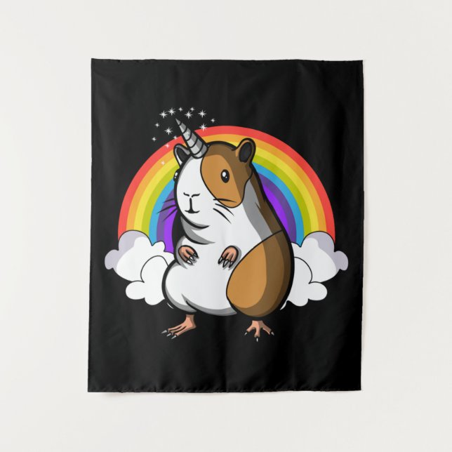 Tenture Unicorne de porc de Guinée (Devant)