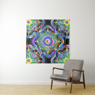 Tenture Univers Mandala Couleurs Psychédéliques