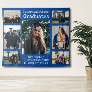 Tenture Université Bleu Félicitations aux diplômés Photo