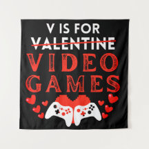 V Est Pour Jeux Vidéos Funny Valentines Joueur de